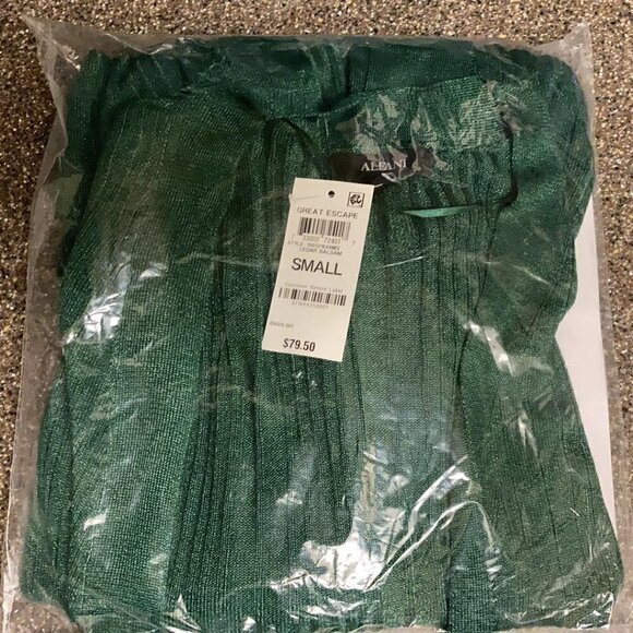 NWT Alfani Ribbed Belted GREEN Cardigan - Picture 3 of 3